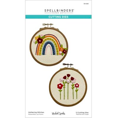 Spellbinders Fustelle con punti di raccolta incisi dalla collezione Nichol's Needlework di Nichol Spohr Spellbinders Fustelle con punti di raccolta incisi dalla collezione Nichol's Needlework di Nichol Spohr