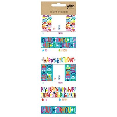 Glick Adesivi di lusso (18) carta da insalata, perfetti per l'uso in confezioni regalo, arti e mestieri Glick Adesivi di lusso (18) carta da insalata, perfetti per l'uso in confezioni regalo, arti e mestieri