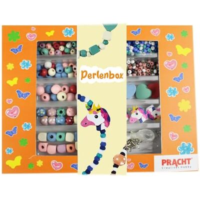 Pracht Creatives Hobby Set da bricolage con Perline in Vetro e Legno di Vari Colori, con Accessori, Set di Perline per la creazione di Gioielli Pracht Creatives Hobby Set da bricolage con Perline in Vetro e Legno di Vari Colori, con Accessori, Set di Perline per la creazione di Gioielli