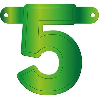 Folat Banner Letter 5: verde lime Folat Banner Letter 5: verde lime