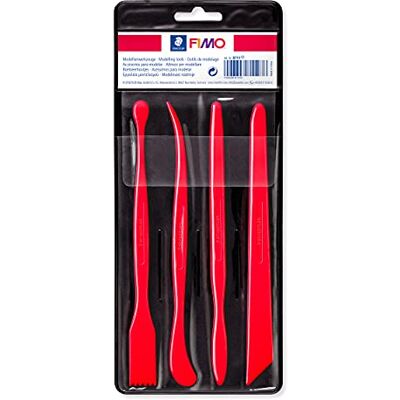 Staedtler FIMO 8711 Strumenti per modellare – set da 4 Strumenti per formare & rifinire paste polimeriche e argille ad aria – principianti & progetti creativi – Art.-Nr. 8711 Staedtler FIMO 8711 Strumenti per modellare – set da 4 Strumenti per formare & rifinire paste polimeriche e argille ad aria – principianti & progetti creativi – Art.-Nr. 8711