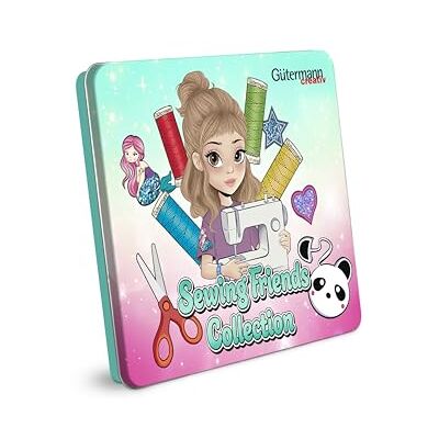 Gütermann Sewing Friends Collection Set di fili da cucire per bambini, 15 bobine da 100 m Gütermann Sewing Friends Collection Set di fili da cucire per bambini, 15 bobine da 100 m