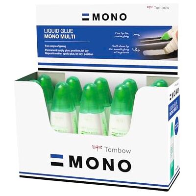 Tombow PT – MTC colla liquida, Multi Talent con due punte, 25 g, Confezione da 10 pezzi Tombow PT – MTC colla liquida, Multi Talent con due punte, 25 g, Confezione da 10 pezzi