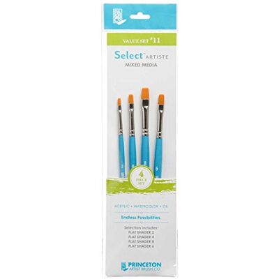 Princeton Art & Brush pennelli misti Select Artiste per olio, acrilico, acquerello Serie 3750, Brown, 111 Set Princeton Art & Brush pennelli misti Select Artiste per olio, acrilico, acquerello Serie 3750, Brown, 111 Set