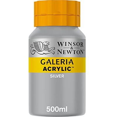 Winsor & Newton Galeria Colore Acrilico 500ml Argento Winsor & Newton Galeria Colore Acrilico 500ml Argento