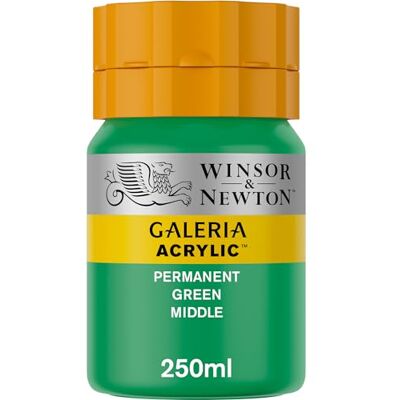 Winsor & Newton WN Acrilico Galeria 250ml Verde Medio Permanente Winsor & Newton WN Acrilico Galeria 250ml Verde Medio Permanente