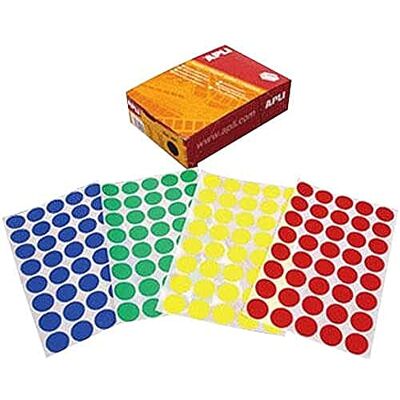 APLI Kids 691 Scatola di gommini rotondi, Ø 19 mm, colori assortiti, 200 fogli APLI Kids 691 Scatola di gommini rotondi, Ø 19 mm, colori assortiti, 200 fogli