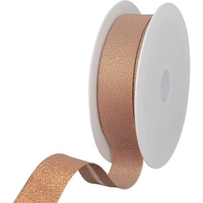 Les Petits Rubans Nastro sbieco metallizzato luccicante, 80% Poliestere 20% Lurex, 30mm x 20m, Rame Les Petits Rubans Nastro sbieco metallizzato luccicante, 80% Poliestere 20% Lurex, 30mm x 20m, Rame