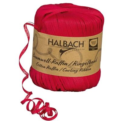 Halbach Nastro di seta a righe larghezza 4 mm lunghezza 100 m nastro regalo sostenibile per lottare e confezionare regali in 100% cotone Colore: rosso Halbach Nastro di seta a righe larghezza 4 mm lunghezza 100 m nastro regalo sostenibile per lottare e confezionare regali in 100% cotone Colore: rosso