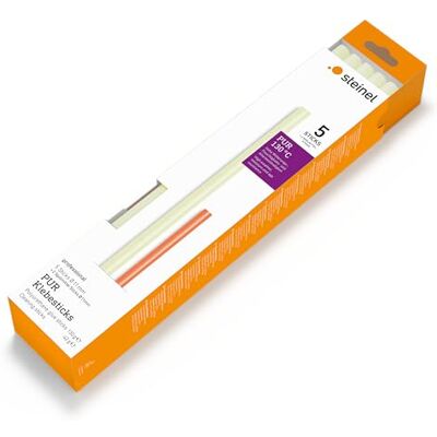 Steinel PUR Caldo Ø 11 mm Set, Colla di Fissaggio Extra Forte, 5 incl. 2 Stick di Pulizia, per Interni ed Esterni, Transparent, 11 x 250 mm Steinel PUR Caldo Ø 11 mm Set, Colla di Fissaggio Extra Forte, 5 incl. 2 Stick di Pulizia, per Interni ed Esterni, Transparent, 11 x 250 mm