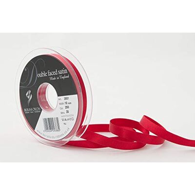 Berisfords 3501 Nastro Double Face in Raso di Poliestere, Rosso, 10 mm, 20 unità Berisfords 3501 Nastro Double Face in Raso di Poliestere, Rosso, 10 mm, 20 unità