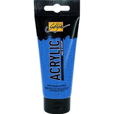 KREUL 84155 Acrylic, Tubo da 100 ml, Blu Zaffiro con Effetto Glitter, Vernice acrilica cremosa e Versatile a Base d'Acqua, Asciugatura Rapida e Opaca, buona Copertura KREUL 84155 Acrylic, Tubo da 100 ml, Blu Zaffiro con Effetto Glitter, Vernice acrilica cremosa e Versatile a Base d'Acqua, Asciugatura Rapida e Opaca, buona Copertura