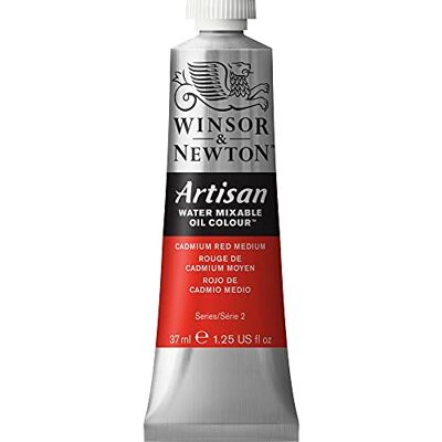 Winsor & Newton Olio Idrosolubile Artisan, Colori a Olio, Senza Solventi, Miscibile con L'acqua, Tubo di 37 ML, Colore Rosso di Cadmio Medio Winsor & Newton Olio Idrosolubile Artisan, Colori a Olio, Senza Solventi, Miscibile con L'acqua, Tubo di 37 ML, Colore Rosso di Cadmio Medio