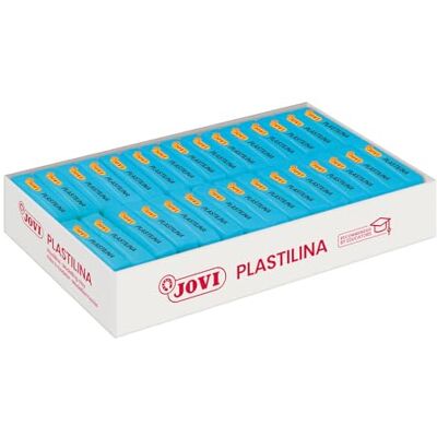 JOVI PLASTILINA, Pasta da modellare a base vegetale, 30 x 50 grammi, Colore azzurro, Grande plasticità, Senza glutine, Ideale per bambini a partire dai 2 anni () JOVI PLASTILINA, Pasta da modellare a base vegetale, 30 x 50 grammi, Colore azzurro, Grande plasticità, Senza glutine, Ideale per bambini a partire dai 2 anni ()