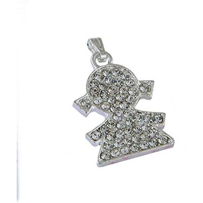 Mopec M228,2-Ciondolo a Forma di Ragazza con Strass, Senza Nastro, Confezione da 12 Pezzi Mopec M228,2-Ciondolo a Forma di Ragazza con Strass, Senza Nastro, Confezione da 12 Pezzi