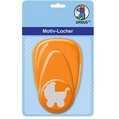 URSUS Perforatrice con Leva, Medio, Passeggino, ca. 25,4 mm, Colore: Arancione URSUS Perforatrice con Leva, Medio, Passeggino, ca. 25,4 mm, Colore: Arancione