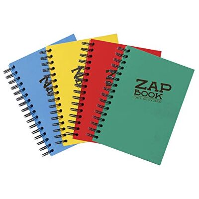 Clairefontaine Rif. Quaderno Zap riciclato (160 pagine) Formato A4 (297 x 210 mm), Carta riciclata 80 g/m², senza acidi, pH neutro Colori pastello assortiti (confezione da 5) Clairefontaine Rif. Quaderno Zap riciclato (160 pagine) Formato A4 (297 x 210 mm), Carta riciclata 80 g/m², senza acidi, pH neutro Colori pastello assortiti (confezione da 5)
