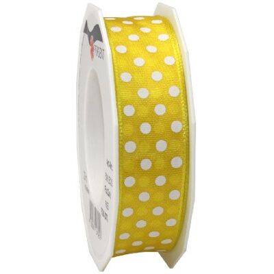 C.E. Pattberg Nastro a Pois Giallo/Bianco - Decorazione e Fai da Te - 20m C.E. Pattberg Nastro a Pois Giallo/Bianco - Decorazione e Fai da Te - 20m
