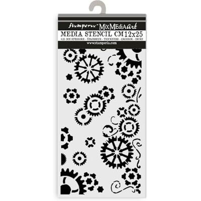 Stamperia Spessi stencil per album di ritagli, album, card, bullet journals, and more gears, materiale flessibile, facile da pulire, perfetto per hobby, artigianato e regalo (Gear up for Christmas) Stamperia Spessi stencil per album di ritagli, album, card, bullet journals, and more gears, materiale flessibile, facile da pulire, perfetto per hobby, artigianato e regalo (Gear up for Christmas)