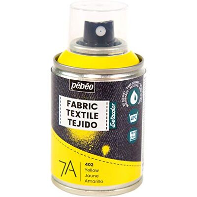 PEBEO Pittura spray per tessuti 7A Spray Tessuti naturali e sintetici A base acqua Senza solventi Lavabile in lavatrice Pittura su tessuto colore Giallo PEBEO Pittura spray per tessuti 7A Spray Tessuti naturali e sintetici A base acqua Senza solventi Lavabile in lavatrice Pittura su tessuto colore Giallo