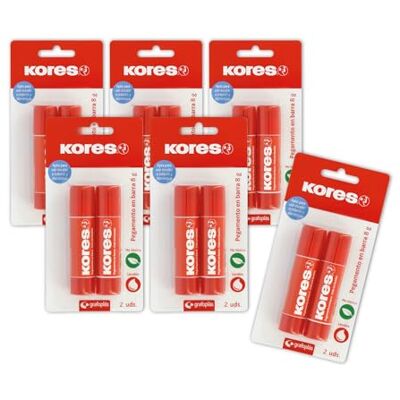 Kores Confezione da 24 colle, barra scolastica 8 g, adatta per uso scolastico, infantile e professionale, senza solventi, non tossico, facile da lavare, ideale per l'avvio su artigianato carta Kores Confezione da 24 colle, barra scolastica 8 g, adatta per uso scolastico, infantile e professionale, senza solventi, non tossico, facile da lavare, ideale per l'avvio su artigianato carta
