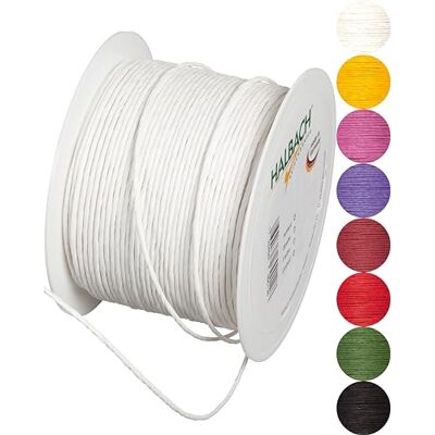 Halbach Seidenbänder Filo di Carta Riciclata con Filo, Larghezza 2 mm, Lunghezza 100 m, Cordoncino di Carta per Fai da Te e per la floristica, Filo per progetti creativi, Colore: Bianco Halbach Seidenbänder Filo di Carta Riciclata con Filo, Larghezza 2 mm, Lunghezza 100 m, Cordoncino di Carta per Fai da Te e per la floristica, Filo per progetti creativi, Colore: Bianco