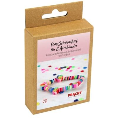 Pracht Creatives Hobby Set di Gioielli con Perline in fimo, Fiore, Set per 8 Braccialetti Pracht Creatives Hobby Set di Gioielli con Perline in fimo, Fiore, Set per 8 Braccialetti