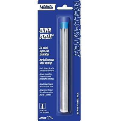 Markal 6 Silver-Streak Miniere per pennarelli, Rotondo, Argento Markal 6 Silver-Streak Miniere per pennarelli, Rotondo, Argento