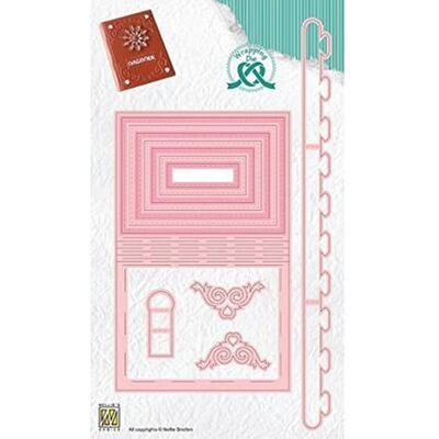 Nellie's Choice Fustella Scatola Libro, 5.5 x 4 x 3.5 cm, Wrapping Die per Scatole Regalo, Gift Boxes, Regali di Natale, DIY Nellie's Choice Fustella Scatola Libro, 5.5 x 4 x 3.5 cm, Wrapping Die per Scatole Regalo, Gift Boxes, Regali di Natale, DIY