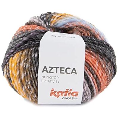 Katıa Lana Azteca gomitoli da 100 grammi e 180 metri. (Lilla Arancione Giallo (7887)) Katıa Lana Azteca gomitoli da 100 grammi e 180 metri. (Lilla Arancione Giallo (7887))
