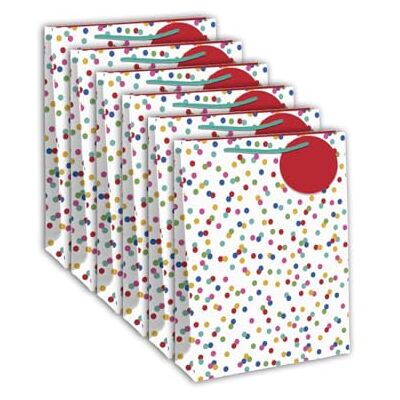 Eurowrap - Pack 6 sacchetti regalo per compleanno 26,5x14x33cm Eurowrap - Pack 6 sacchetti regalo per compleanno 26,5x14x33cm
