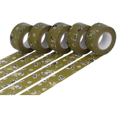 Classiky Set 5 nastri adesivi masking tape washi girls yomogi verde 24 mm x 15 m. Classiky Set 5 nastri adesivi masking tape washi girls yomogi verde 24 mm x 15 m.