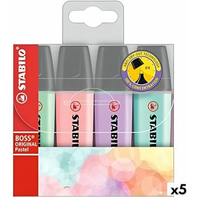 Liderpapel STABILO BOSS 70 Pennarelli luminosi pastello 4 pezzi Liderpapel STABILO BOSS 70 Pennarelli luminosi pastello 4 pezzi