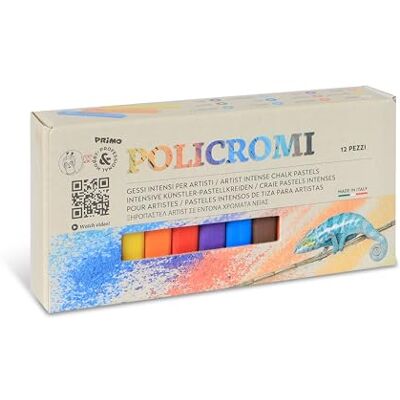PRIMO Hobby & Professional Gessi Colorati Carta e Superfici Porose, Colori per Artisti Coprenti Pastosi, Pastelli Colorati Acquerellabili Sfumabili per Cartoleria Lavoretti Creativi Hobby Street Art PRIMO Hobby & Professional Gessi Colorati Carta e Superfici Porose, Colori per Artisti Coprenti Pastosi, Pastelli Colorati Acquerellabili Sfumabili per Cartoleria Lavoretti Creativi Hobby Street Art