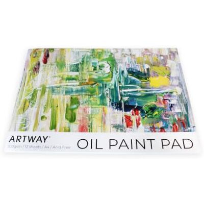 ArtWay A4 Carta Olio, 12 Fogli, 300g/m², Preimprimata, Effetto Tela Per Olio, Acrilico e Gouache, Bordo Incollato, Senza Acidi ArtWay A4 Carta Olio, 12 Fogli, 300g/m², Preimprimata, Effetto Tela Per Olio, Acrilico e Gouache, Bordo Incollato, Senza Acidi