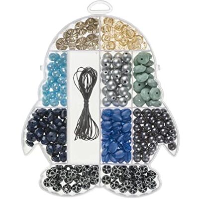 Glorex Set di Perline per Gioielli, 395 Pezzi, Blu e Argento Assortiti, Adatto per Creare Gioielli, Braccialetti, collane, Accessori e Decorazioni Glorex Set di Perline per Gioielli, 395 Pezzi, Blu e Argento Assortiti, Adatto per Creare Gioielli, Braccialetti, collane, Accessori e Decorazioni