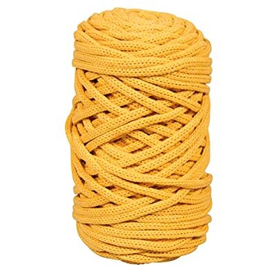 Rayher Braidy filo riciclato, intrecciato, 4 mm ø, color giallo miele, gomitolo 60m (250 g), filato per lavori creativi, macramè, pannelli, progetti con corde, Rayher Braidy filo riciclato, intrecciato, 4 mm ø, color giallo miele, gomitolo 60m (250 g), filato per lavori creativi, macramè, pannelli, progetti con corde,