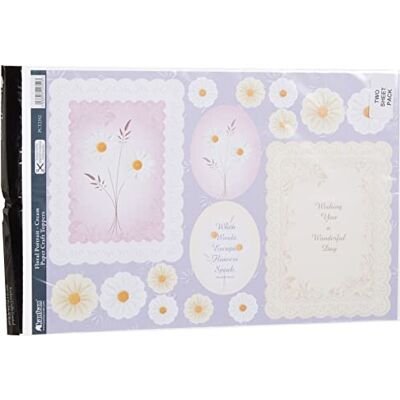 Kanban A4 Design Verticale della Carta di Stampa Floreale Topper, 10 unità, Crema Kanban A4 Design Verticale della Carta di Stampa Floreale Topper, 10 unità, Crema