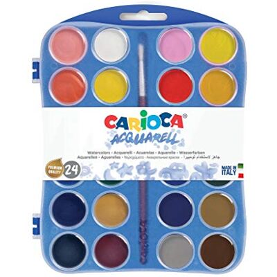CARIOCA - Tempera, KO054/A, Multicolore, 24 acuarelas CARIOCA - Tempera, KO054/A, Multicolore, 24 acuarelas
