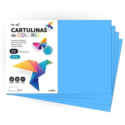 M-Office - A4 Colour Cardstock - Blu Scuro - 180g - Cardstock M-Office - A4 Colour Cardstock - Blu Scuro - 180g - Cardstock
