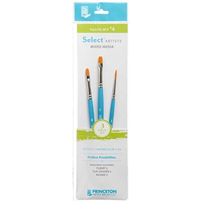 Princeton Art & Brush pennelli misti Select Artiste per olio, acrilico, acquerello Serie 3750, 104 Set Princeton Art & Brush pennelli misti Select Artiste per olio, acrilico, acquerello Serie 3750, 104 Set
