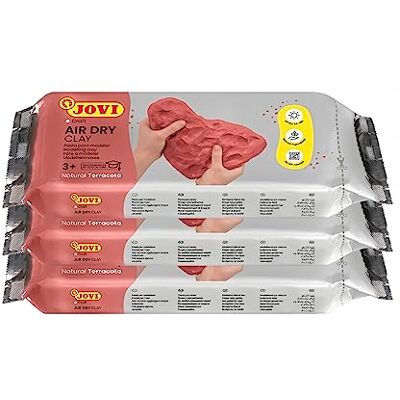 JOVI Kit Air Dry di 3 Unità Pasta da modellare, asciugatura senza forno, Colore terracotta, 3 Unità da 500 grammi () JOVI Kit Air Dry di 3 Unità Pasta da modellare, asciugatura senza forno, Colore terracotta, 3 Unità da 500 grammi ()
