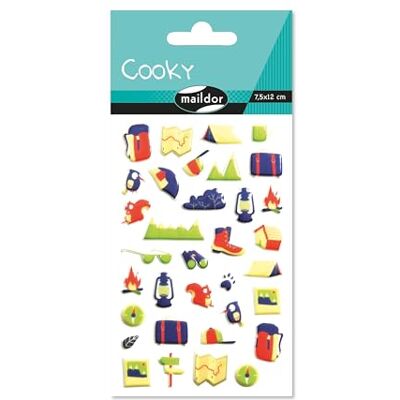 Maildor ADESIVI 3D Cooky confezione da 10 fogli 12x8 cm 340 adesivi escursioni Maildor ADESIVI 3D Cooky confezione da 10 fogli 12x8 cm 340 adesivi escursioni