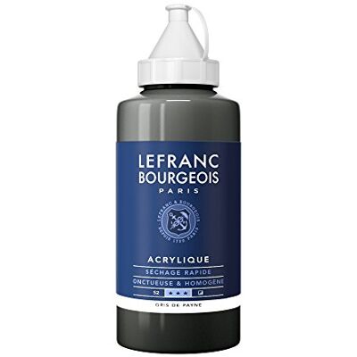 Lefranc Bourgeois Fine Acrylic Colore Acrilico, Grigio (Payne's Gray), 750 ml Lefranc Bourgeois Fine Acrylic Colore Acrilico, Grigio (Payne's Gray), 750 ml