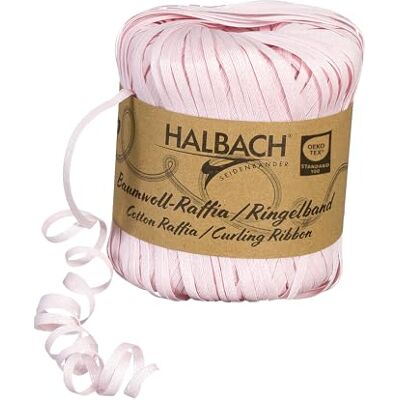 Halbach Nastro di seta a righe larghezza 4 mm lunghezza 100 m nastro regalo sostenibile per lottare e confezionare regali in 100% cotone Colore: rosa chiaro Halbach Nastro di seta a righe larghezza 4 mm lunghezza 100 m nastro regalo sostenibile per lottare e confezionare regali in 100% cotone Colore: rosa chiaro