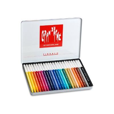 Caran d'Ache FIBRALO Assortimento 24 Pennarelli Colorati con Scatola in Metallo Caran d'Ache FIBRALO Assortimento 24 Pennarelli Colorati con Scatola in Metallo