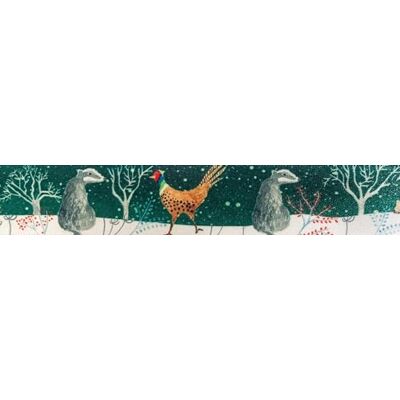 Berisfords Nastro in poliestere, foresta/multi, 25 mm x 20 m Berisfords Nastro in poliestere, foresta/multi, 25 mm x 20 m