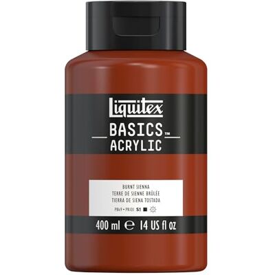 Liquitex Basics Pittura acrilica, Pigmenti per artisti monopigmentati, Resistente alla luce, durevole nel tempo, Finitura satinata, Flacone da 400 ml Terra Di Siena Bruciata Liquitex Basics Pittura acrilica, Pigmenti per artisti monopigmentati, Resistente alla luce, durevole nel tempo, Finitura satinata, Flacone da 400 ml Terra Di Siena Bruciata
