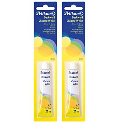 Pelikan 2 tubetti grandi MPD bianco opaco, 20 ml. Pelikan 2 tubetti grandi MPD bianco opaco, 20 ml.