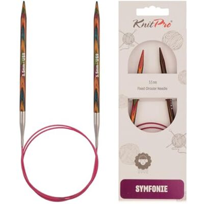 KnitPro Symfonie Ferri da Maglia circolari e fissi in Legno, 60 cm 5.5mm KnitPro Symfonie Ferri da Maglia circolari e fissi in Legno, 60 cm 5.5mm